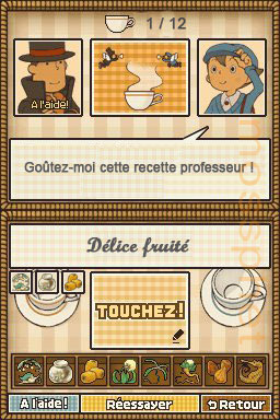 Professeur Layton et la boite de Pandore - Thé - Recette du Délice fruité